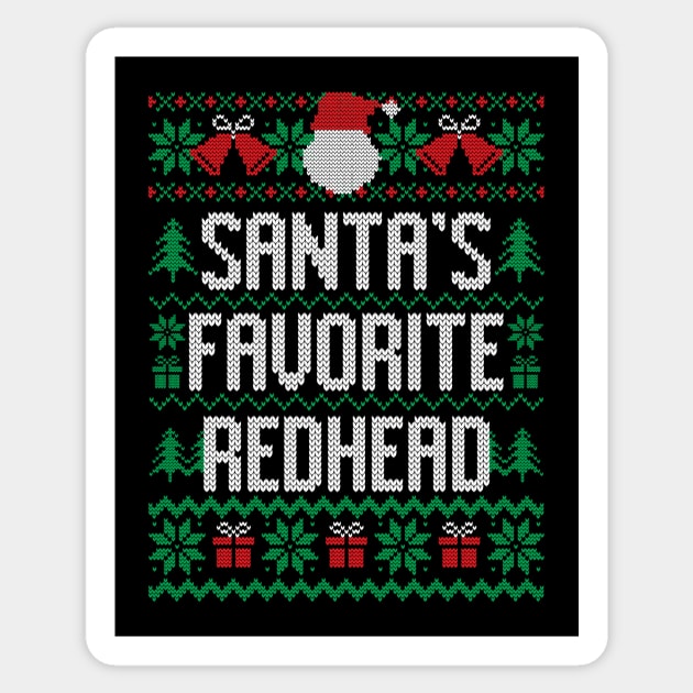 Santa's Favorite Redhead Sticker by Saulene